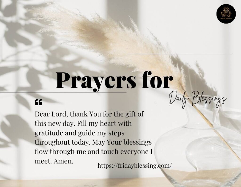 5 Prayers for Daily Blessings